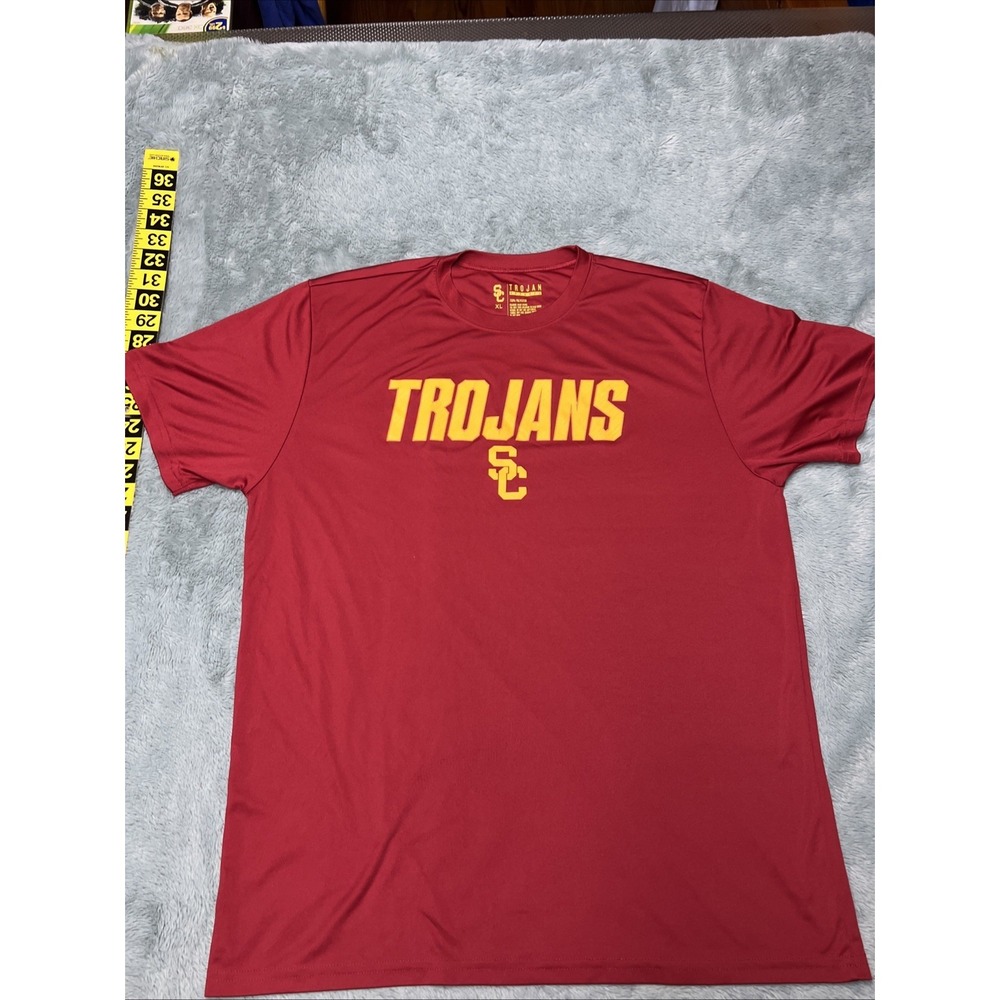 USC Trojans Apparel T Shirt Women's XL Bold Print Logo‎ Spell out Red